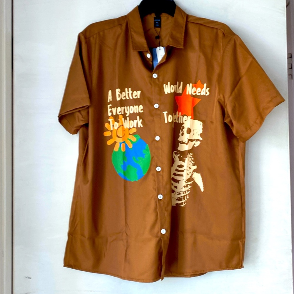 Romwe New Button down Shirt S XL